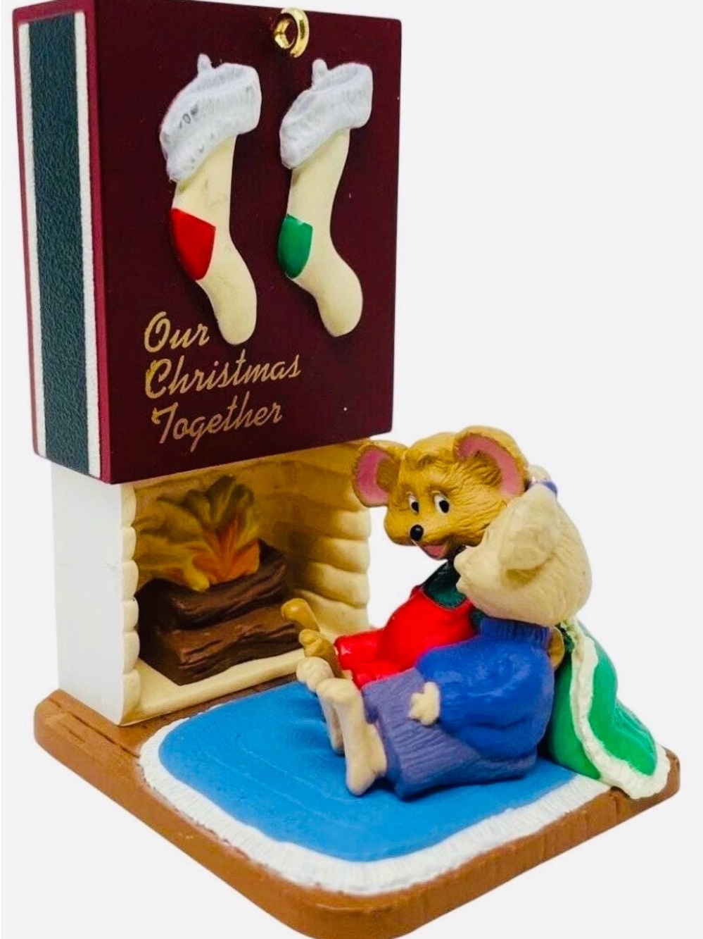 1998 A Perfect Match Mouse Couple Fireplace Ornament Hallmark Keepsake